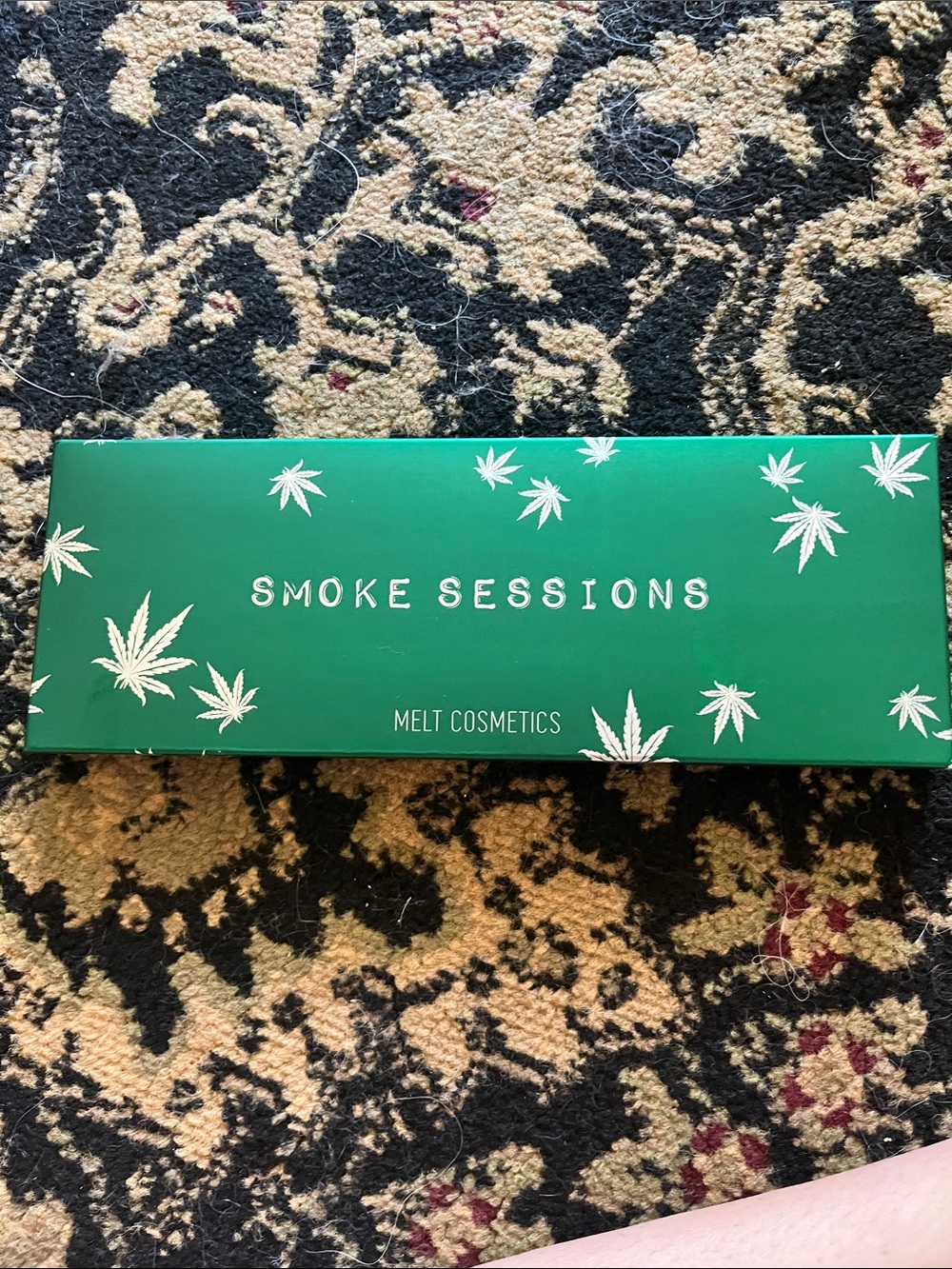 Melt Cosmetics Smoke Sessions Palette - Green with White Leaf Design